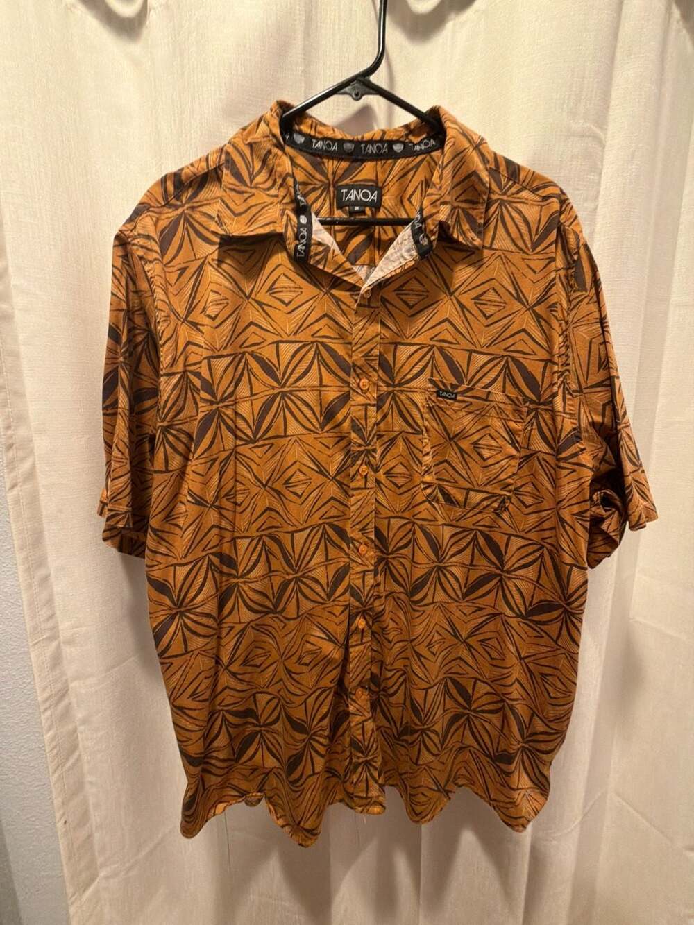 Tanoa Men's Short Sleeve Button Down Shirt Size 3X